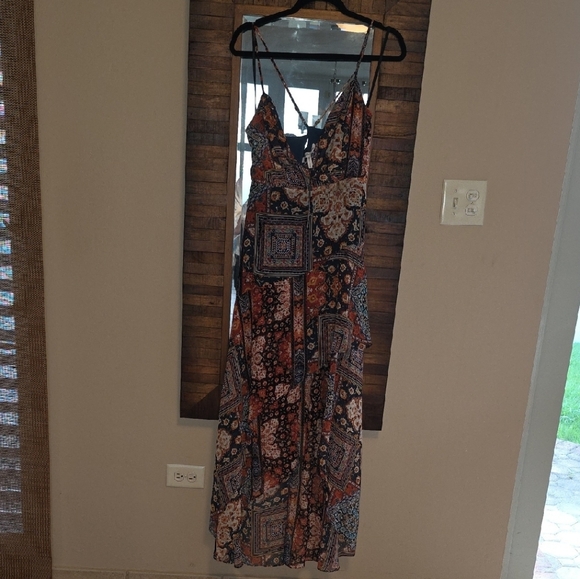BCBGeneration Women's Maxi Evening Cocktail Dress, Orange Spice Combo - Picture 4 of 4